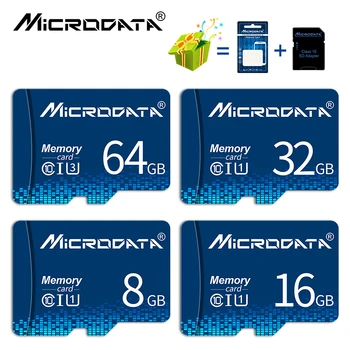 Micro SD Kortelės 10 Klasė 8GB 16GB 32GB 64GB Atminties Kortelė C 10 Mini SD Kortelė, SDHC SDXC TF Kortelė Išmanųjį telefoną DVR su SD adapteriu