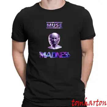 Muse Beprotybė Logotipas Roko Grupė Vyrų Black T-Shirt Dydis S M L XL 2XL 3XL