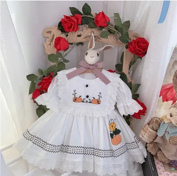 0-12Y Baby Girl Vasaros Rudens Turkijos, ispanijos Balta Moliūgų Lolita Princesė Suknelė Mergaitėms Atsitiktinis Halloween Party Dress