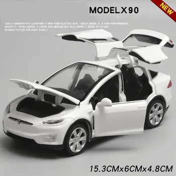 1:32 lydinio automobilių modelių,aukštos modeliavimas Tesla MODELX90, metalo diecasts,žaislinės transporto priemonės,traukite atgal ir mirksi & muzikos,nemokamas pristatymas