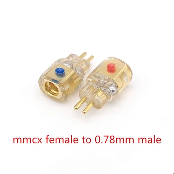 1 pora MMCX į 0.78 mm pin ausinių Kištukas konversijos galva atnaujinti line pin konversijos lossless perdavimo adapteriai