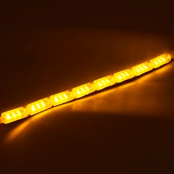 1 Pora Teka DRL Vadovas LED Juostelės Dieniniai Žibintai priekinių Žibintų Bėgikų Kampo Posūkio Signalo Vandeniui Eilės Lempos