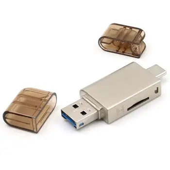 1 VNT 2in1 USB 3.0 C Tipo į Micro SD TF Atminties Kortelės Skaitytuvą, skirtą Huawei NM Nano Kortelės