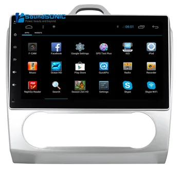 10.2 Colių Full Touch Ekranas Android 6.0 Car DVD GPS Specialusis už Ford Focus 2004-2007 m. su 