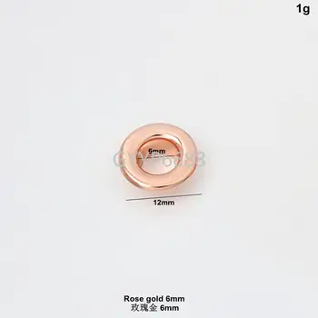 10-30-100vnt vario 6mm 8mm 10mm 12mm Rose gold stumiama įvorės krepšiai metalo montavimo aparatūros priedų paspaudus turas kilpos