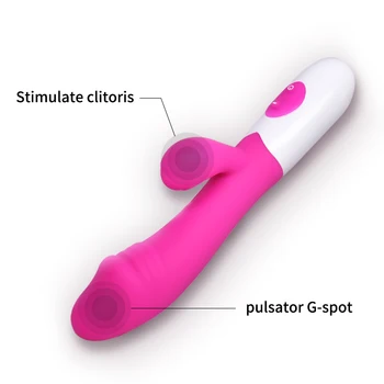 10 Greičio G Spot Dildo Vibratorius moterims Triušis Klitorio Stimuliatorius Massager Sekso Žaislai, AV Moterų Makšties Masturbator Suaugusiųjų Silicio dioksidas