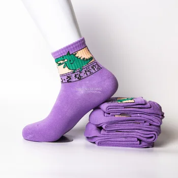 10 porų naujas mados Harajuku moterų, mergaičių, Hip-Hop ilgos kojinės mielas Gyvūnų dinozaurų kojinių moterims juokinga japonija pigūs animacinių filmų kojinės