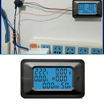 100A SROVĖS LCD Skaitmeninis Skydelis Vatų Galios Matuoklis Stebėti Voltmeter Ammeter Įtampa Srovės Testeris, skirtas Namų apyvokos Prietaisai