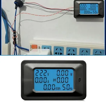 100A SROVĖS LCD Skaitmeninis Skydelis Vatų Galios Matuoklis Stebėti Voltmeter Ammeter Įtampa Srovės Testeris Rodiklis Namų apyvokos Prietaisai