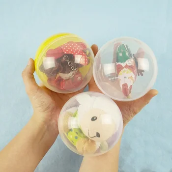 100mm 1/pak skaidraus plastiko Nuostabai kamuolys kapsulės žaislas su viduje kitokį skaičių žaislas automatas Į Shilly Kiaušinių Kamuoliai
