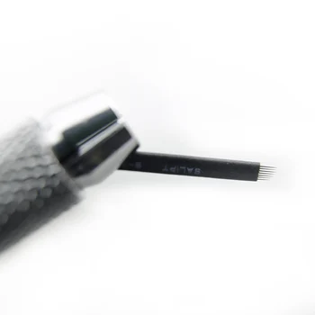 100vnt 0.16 mm, Juoda Lamina Microblading Adatos 7 smeigtukai Geležtės Tatuiruotė Adatos Nuolat MakeupMicroblading Siuvinėjimo Pen