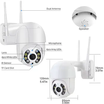 1080P FHD ip kamera, wifi, webcam mini apsaugos kamera, lauko cctv Neperšlampamas dvipusis Garso ir SPINDULIŲ Naktinio Matymo camara de seguridad