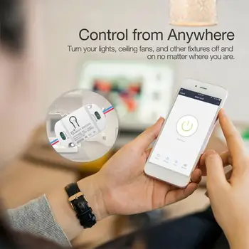 10A WiFi Smart Šviesos Jungiklis Universalus Jungiklis Laikmatis, Nuotolinio Valdymo pultu Dirba Su Alexa 