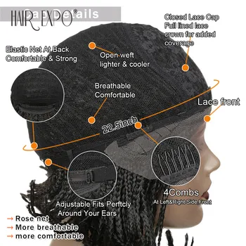 10inch Dalis Nėrinių Juostelių Plaukų Perukai Atsparus Karščiui Pluošto Glueless Nėrinių Perukai Juodi Plaukai Juodosios Moterų Plaukų Expo Miestas