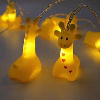 10LED Kalėdų LED Styginių Šviesos Žirafa su baterijomis, Žibintai Naktį Žibintai Helovinas Kūdikių Miegamųjų Namo Apdaila Žibintai
