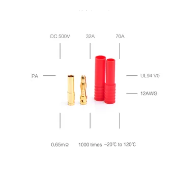 10pair Kaupti 4.0 mm Bananų Aukso Kulka Jungties Kištukas Su Danga/Protecter Atveju RC Baterija ESC, Variklis Plug