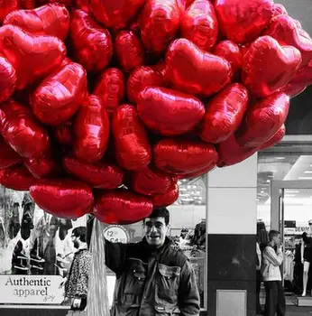 10vnt 18 colių Rose Aukso Raudona Rožinė Meilė Folija Širdies Helio Balionai Vestuvių, Gimtadienio Balionai Valentino Dienos Globos Prekes