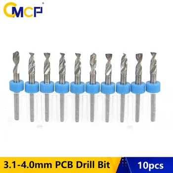 10vnt 3.1-4.0 mm PCB Grąžtas Nustatyti Karbido PCB Grąžtas Spausdinimo plokštės Mini CNC Gręžimo Bitai