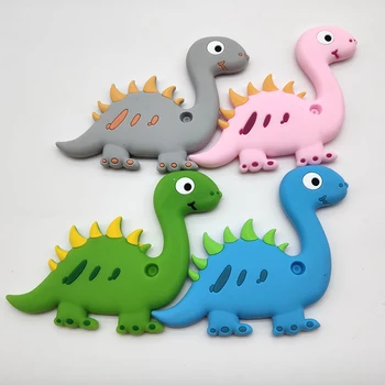 10vnt BPA Free Silikono Dinozaurų Teethers Maisto Klasės Maža Lazdele 