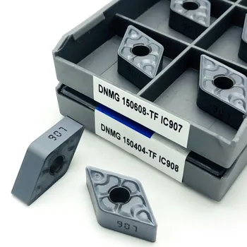 10vnt DNMG150608 DNMG150408 TF IC907 IC908 išorės metalo tekinimo įrankis Iscar CNC tekinimo įrankiai, staklės, pjovimo įrankis DNMG 150608