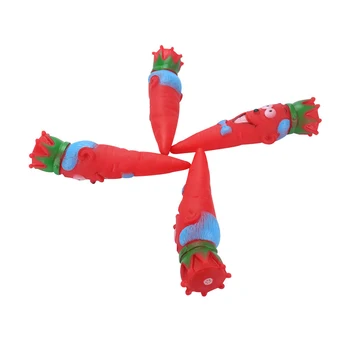 10vnt Raudonųjų Morkų Pet Žaislas Cypimo Gumos Mielas šunelis Sunaudoja Energijos Kramtomoji Mokymo Žaislas Augintiniui Produkto BS122