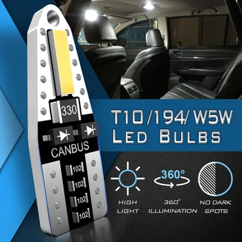 10x T10 W5W LED Lemputė Klaidų Automobilio Salono Dome 
