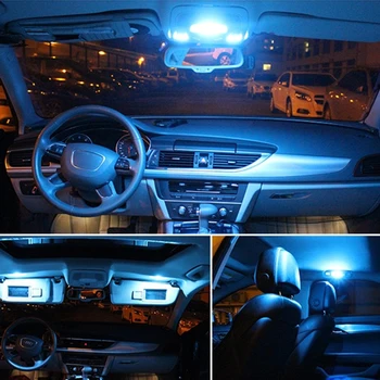 11pcs Automobilių Canbus LED Vidaus apšvietimo Rinkinys Licencijos Plokštės Šviesos 