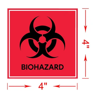 12 VNT biologinio pavojaus Lipdukai Ženklai Pavojingų Medžiagų Įspėjimas, Etiketės, Lipdukai, Lipdukai Vandeniui už Laboratorijos, Ligoninės, Pramoninis Naudojimas