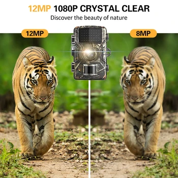 12MP 1080P Laukinės gamtos Takas ir Žaidimas Kamera Judesio Aktyvuota Saugumo Kameros IP66 atsparus Vandeniui Lauko Infraraudonųjų spindulių Naktinio Matymo
