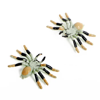 12pcs Modeliavimas Vorai, vabzdžių Modelis Voras miniatiūrinės Figūrėlės sodo puošmena priedai šiuolaikinės Helovinas Šalis Žaislai