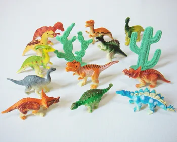 12pcs/set 6cm Juros periodo Mini Dažytos Dinozaurų Kietojo PVC Modeliu, Tyrannosaurus Vertus Duomenys Žaislas Apdailos KF782
