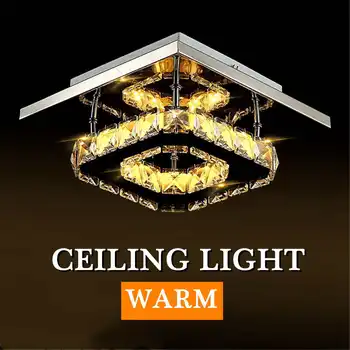 12W 220V LED Šiuolaikinės Crystal Šviesos Pakabukas Lempa, Šviestuvas, Namų Apšvietimas, šiltai balta