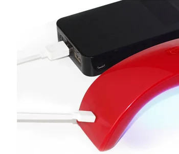 12W LED UV Lempa Nagų Džiovintuvas USB LED Lempos, UV Gelio Nagų Džiovintuvas Gydant 6LED dega Džiovinimo Manikiūro Mašina