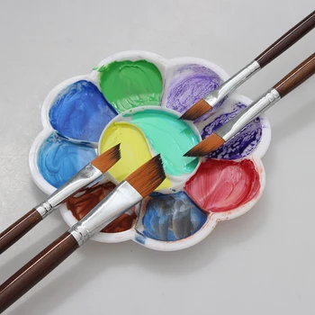 13 Vnt Kampinis Formos Akvarelės Teptuku Nailono Plaukų Šepetys Menininkų Dažų Mokyklos Akrilo Guašas Dažų Meno Reikmenys