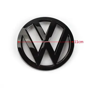 135mm Blizgus Juodos Priekinės Grotelės Ženklelis + 110mm Gloss Black Galinis Kamieno Dangčio Emblema Logotipas VW Volkswagen Golf MK7