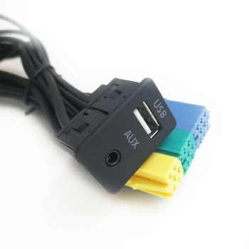 150CM PASIDARYK pats Automobilio Radijas Stereo Pratęsti AUX USB Laidas, AUX/USB Garso Plokštę Hyundai IX35 