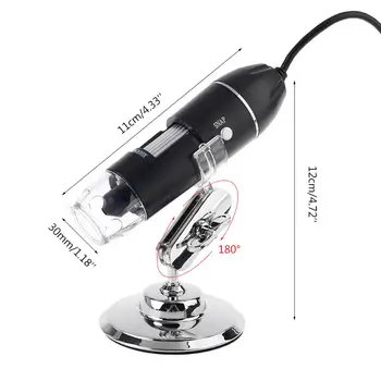 1600X Skaitmeninis Mikroskopas su 2 PC Adapterio Tipas-C Micro-USB Telefono USB didinamasis stiklas su 8 LED Šviesos