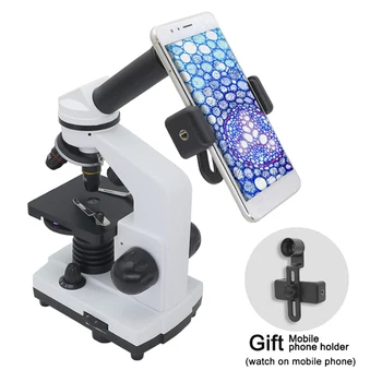 1600X Studentų Biologinis Mikroskopas 2MP, USB Elektroninių Okuliaro Skaitmeninis Mikroskopas 50 Skaidres su LED Lempos Monokuliariniai Microscpe