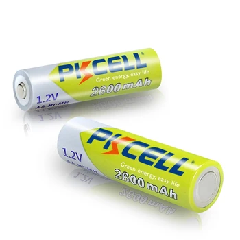 16PCS PKCELL AA 2600Mah 1.2 V 2A Ni-Mh Įkraunamas Baterijas AA Bateria Baterijos NIMH Baterias