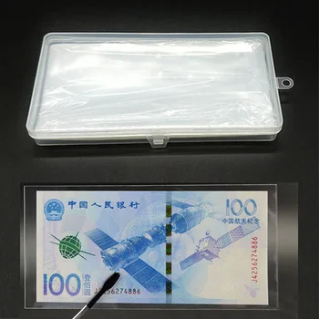 17.5*8,5 cm Popieriniai Pinigai Apsauginis Maišelis plastikinę Dėžutę, PVC Puslapyje Skaidrus Monetų Albumas Saugojimo Maišų Laikiklis gali laikyti 100vnt Banknotai