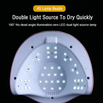 180W SAULĖS UV Nagų LED Lempos, manikiūro įrankiai 45LEDs Lempa Nagams Dryering Visų Nagai, Gelio Lako, greitas pristatymas&SUN M3