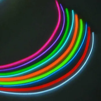 1m 2m 3m 5m 10m Neoninės Šviesos Šokių Grupė Dekoras, Šviesos, Baterija Neon LED Lanksti EL Viela USB Virvę Vamzdelis Vandeniui LED Juostos