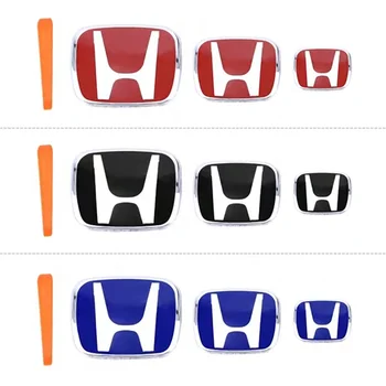 1Pcs 3D Emblema PMMA Medžiagos Lipdukai Automobilio Priekinės Grotelės Logotipas Apdaila Kamieno Apdailos Accessories Honda Civic. 2016 m. 2017 m. 2018 m. 2019 m.