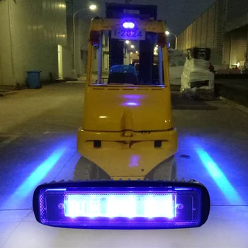 1PCS 6 COLIŲ, 10-60V 30W Mėlyna / Raudona Zona Šviesos LED Krautuvas Forktruck Raudona Pavojaus Zonos LED Krautuvas Įspėjamoji Lemputė Zonos Saugos Žibintai