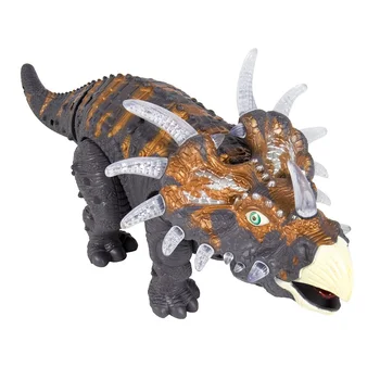 1pcs PVC Vaikščioti Dinozaurai Triceratopsas Žaislas Veiksmų Skaičius, su Žibintai ir Garsų Judėjimo Žaislai Vaikams