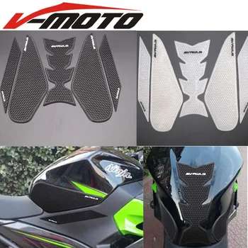 1Set Naujo Dizaino Kawasaki NINJA400 Z400 Motociklo Stabdžių slydimo Bakas Padas 3M Pusėje Dujų Kelio Danga Traukos Pagalvėlės Raštas Lipdukas