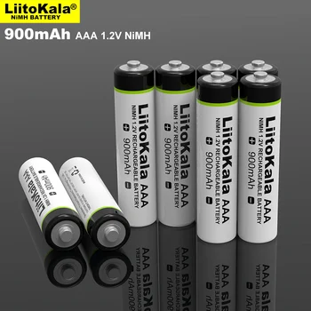 2-10vnt LiitoKala Originalus AAA 900mAh NiMH Baterijos 1.2 V Įkraunamas Akumuliatorius, Žibintuvėlį, Žaislai,nuotolinio valdymo pultas