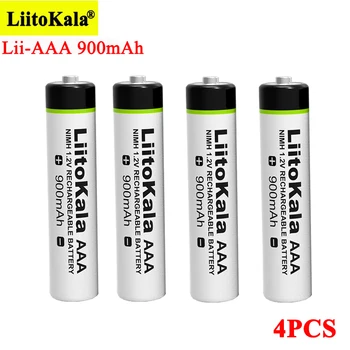 2-10vnt LiitoKala Originalus AAA 900mAh NiMH Baterijos 1.2 V Įkraunamas Akumuliatorius, Žibintuvėlį, Žaislai,nuotolinio valdymo pultas