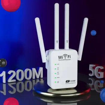 2.4 G/5G WiFi Kartotuvas Belaidžio Wifi Extender 1200Mbps Wi-Fi Stiprintuvas 802.11 N Ilgo Nuotolio Wi Fi Signalas, Booster 2.4 G Wifi Repiter
