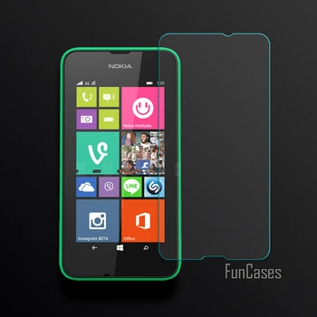 2.5 D Lenktas Krašto Ekranas Nokia Lumia 530 Apsaugos Plėvelė Nokia Lumia 530 Grūdinto Stiklo Priekiniai Plėvelė Anti-Scratch 0.26 mm HD